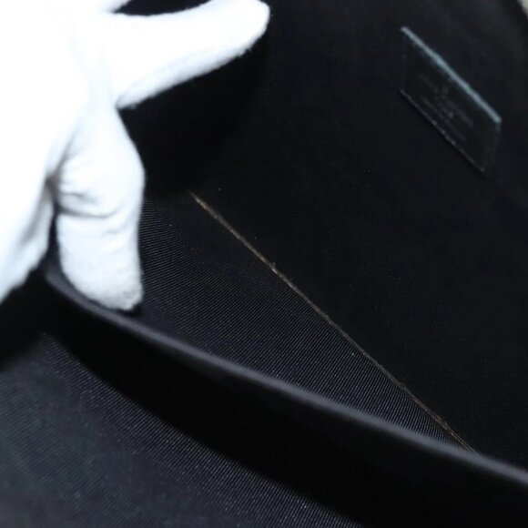 LOUIS VUITTON Epi Pochette Jules GM Clutch Bag Black White M63295 LV Auth 133695 - Picture 14 of 16